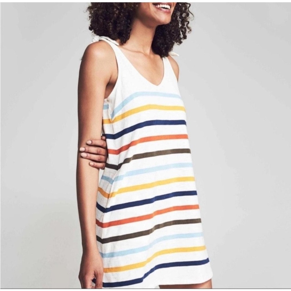 Faherty Cotton Striped Summer Florence Dress Small